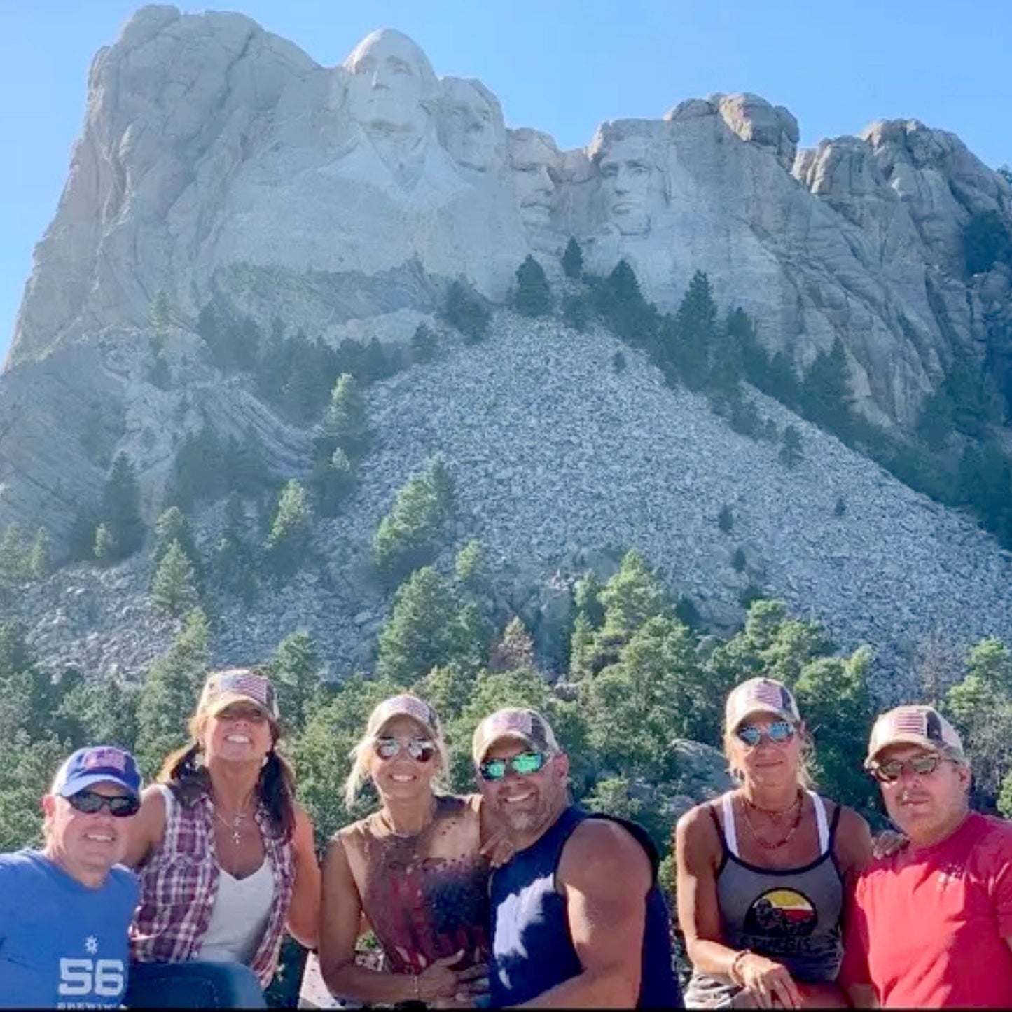 Distressed American Flag Hat - Navy Blue - Made in the USA