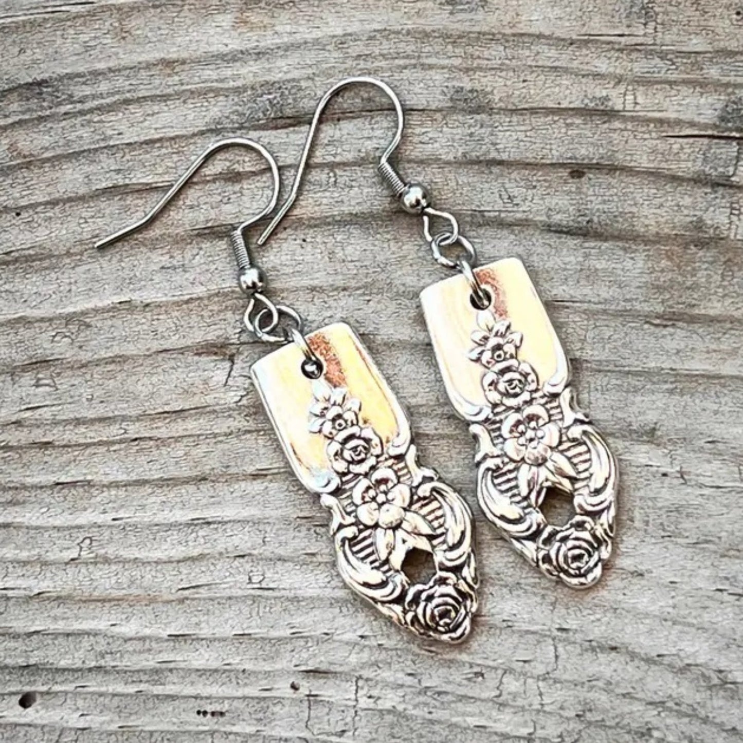 Vintage Flatware Earrings - Distinction - Made in the USA