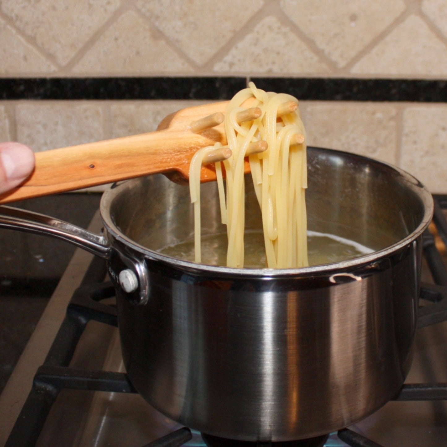 Large Handmade Wooden Pasta Fork - Made in the USA