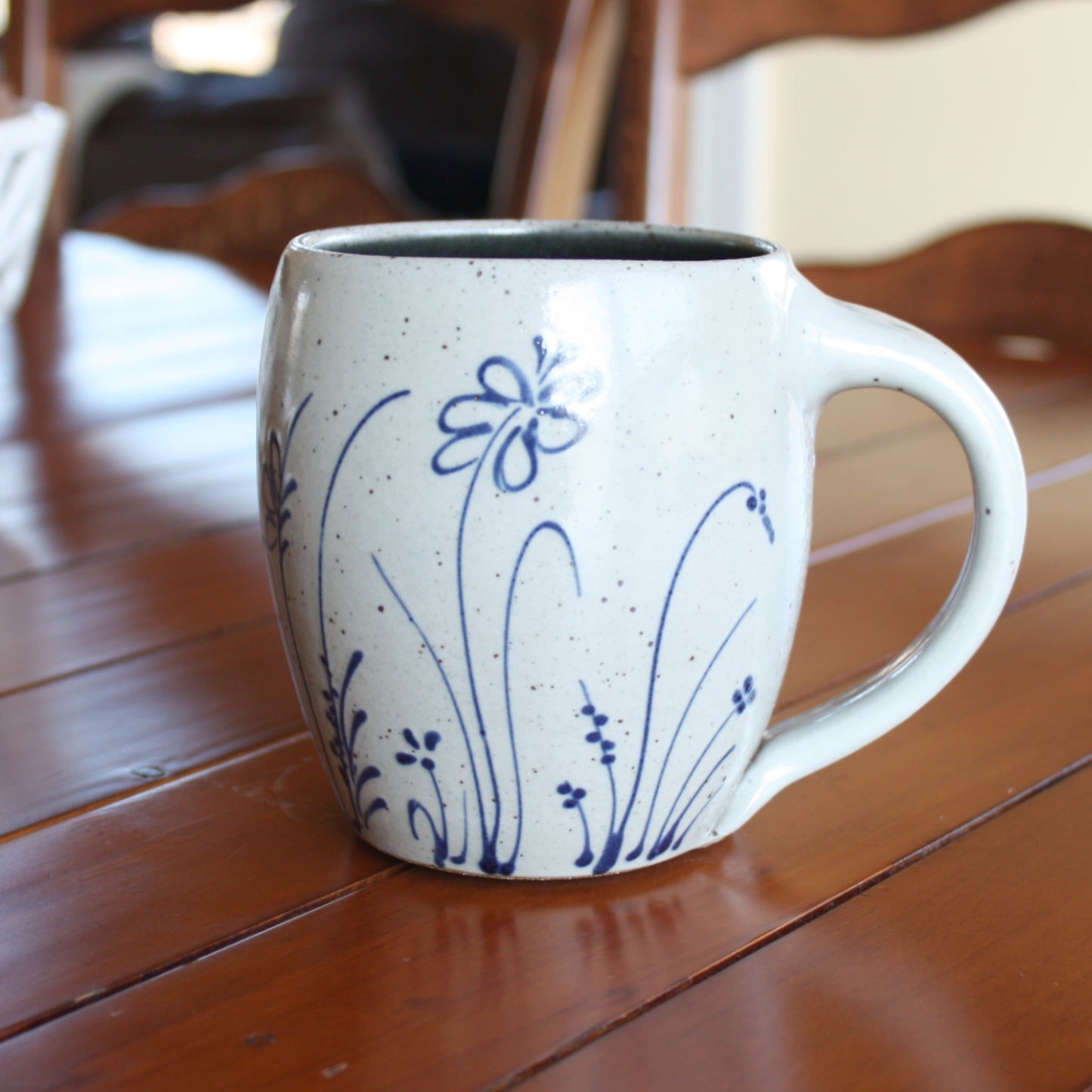 Wildflower Hand Painted Pottery Mug - Made in the USA