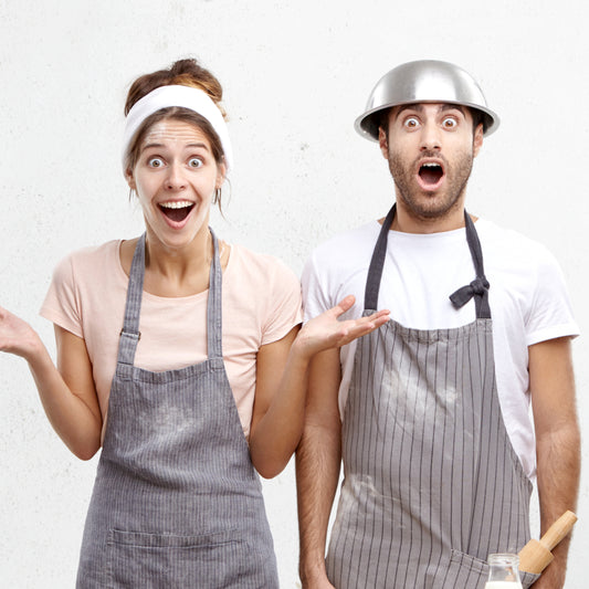 Two people getting ready to make a pie crust for the first time