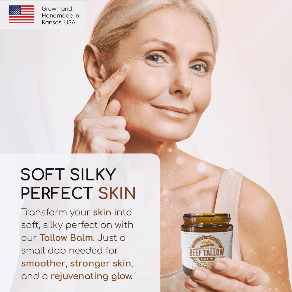 Grass Fed Beef Tallow Balm - 4 oz - Made in the USA