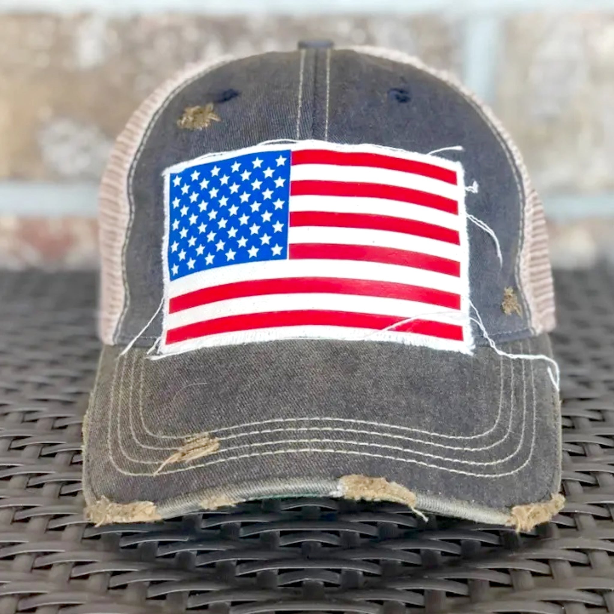 Navy blue hot sale american flag hat