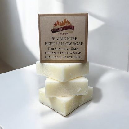 Grass Fed Beef Tallow Soap Bar (3 Pack) - Made in the USA