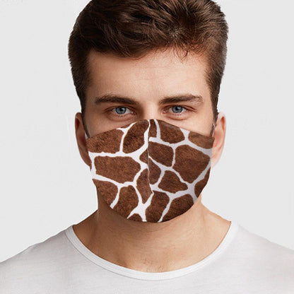 Giraffe Pattern Face Cover - Made in the USA