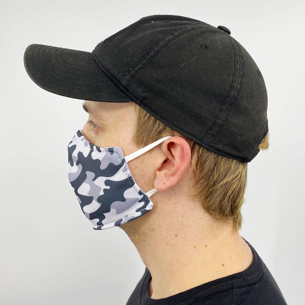 Gray Camo Face Cover - Made in the USA