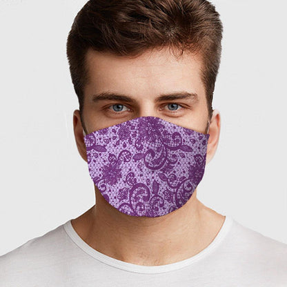 Purple Lace Face Cover - Made in the USA