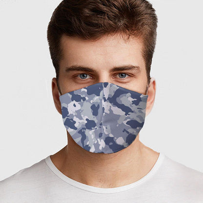 Blue Camo Face Cover - Made in the USA