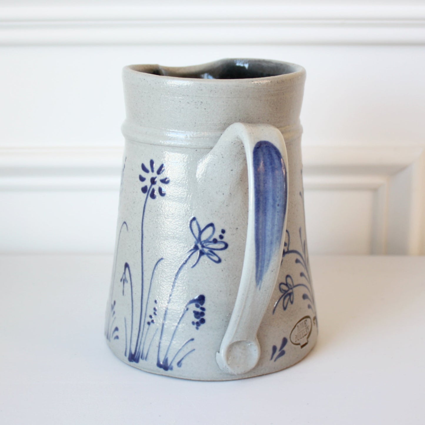 Wildflower Hand Painted Pottery Pitcher - Made in the USA