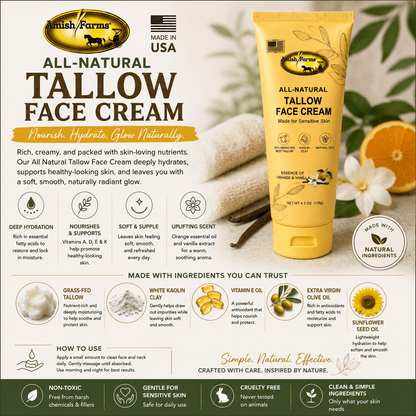 Amish Farms All Natural Tallow Face Cream