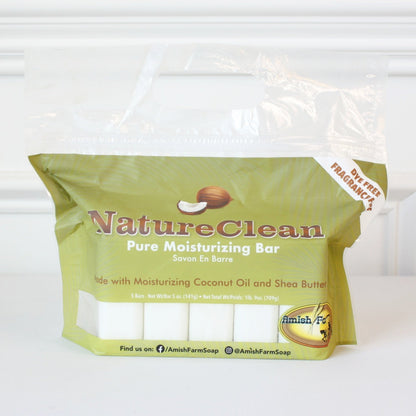 Amish Farms Soap 5 Bar Bag - NatureClean Pure Moisturizing Bars - Made in the USA