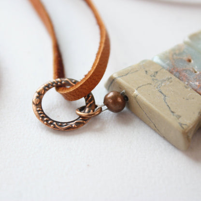 Aqua Terra Leather Cord Necklace - Made in the USA