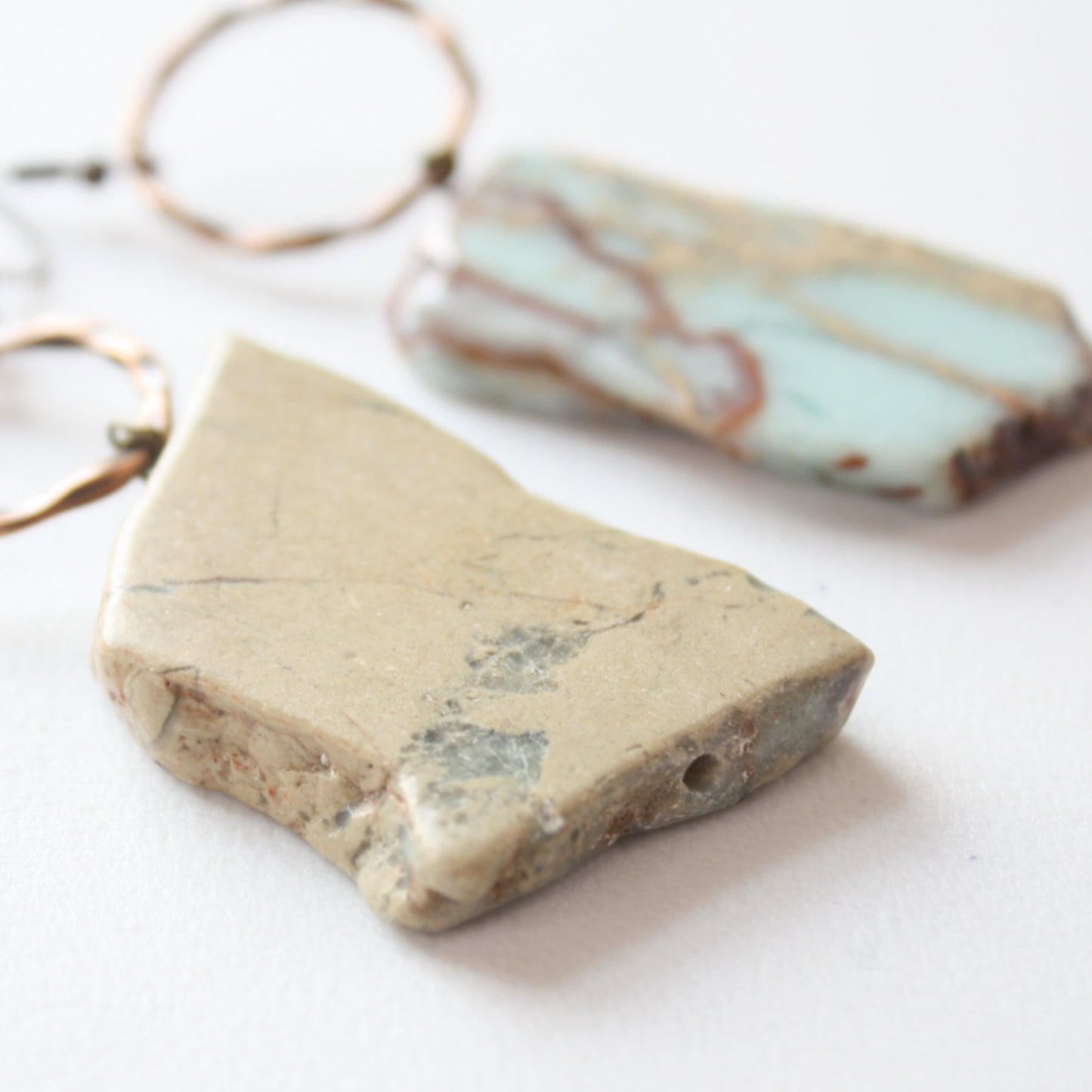 Aqua Terra Chunky Turquoise Earrings - Made in the USA