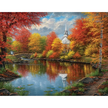 Autumn Tranquility Puzzle - Made in the USA