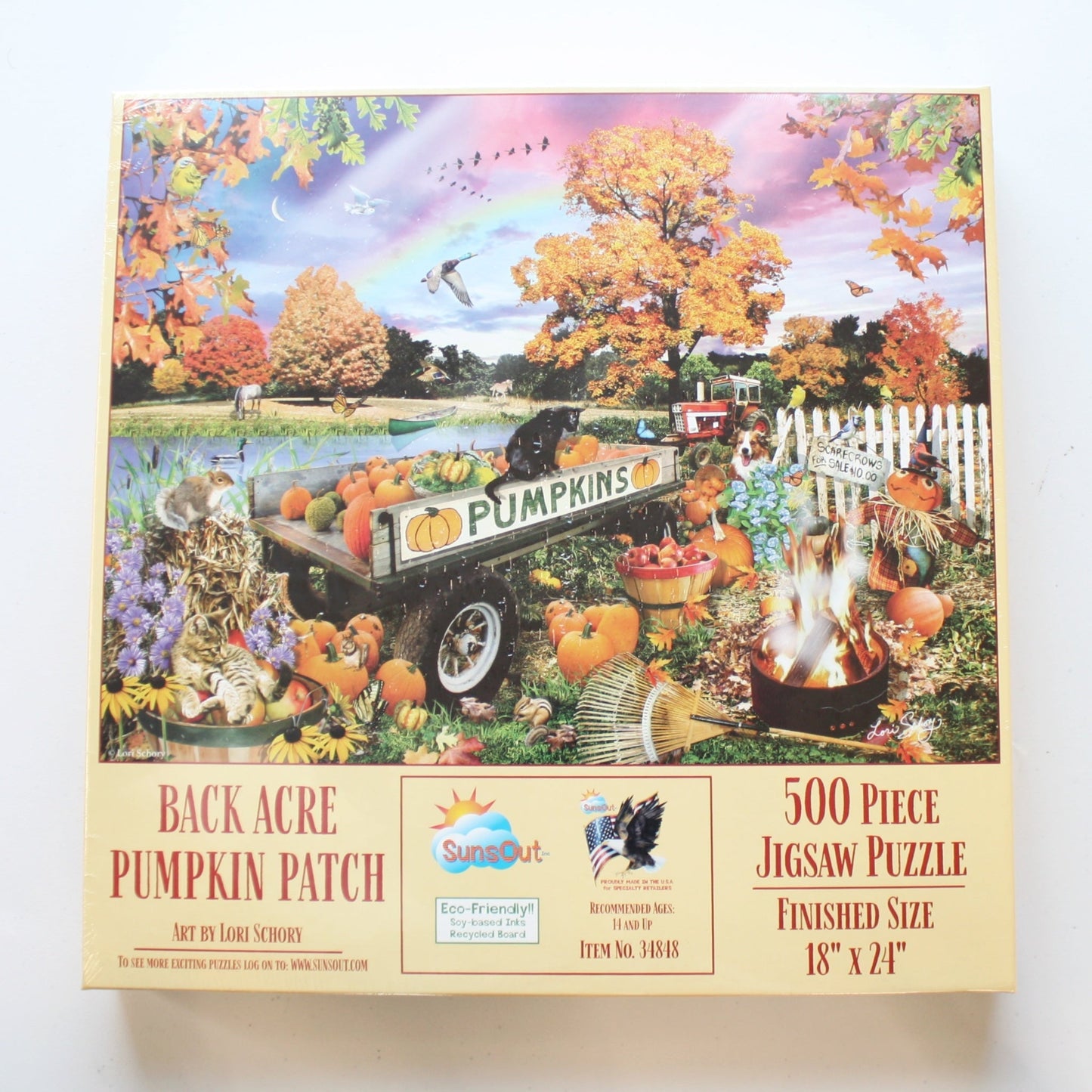 Back Acre Pumpkin Patch Farm Puzzle - Made in the USA