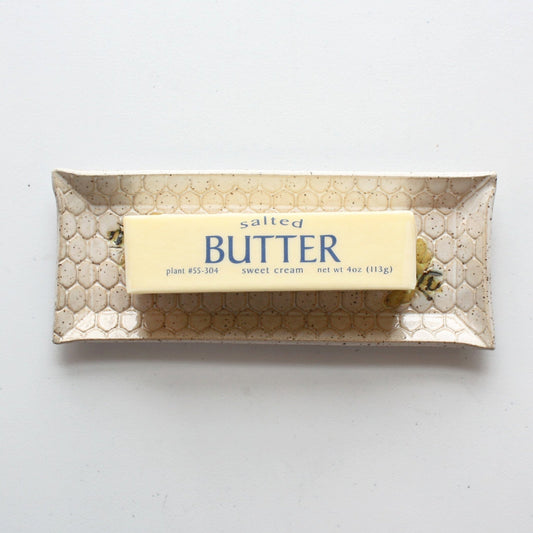 Bee Ceramic Butter Dish - Made in the USA