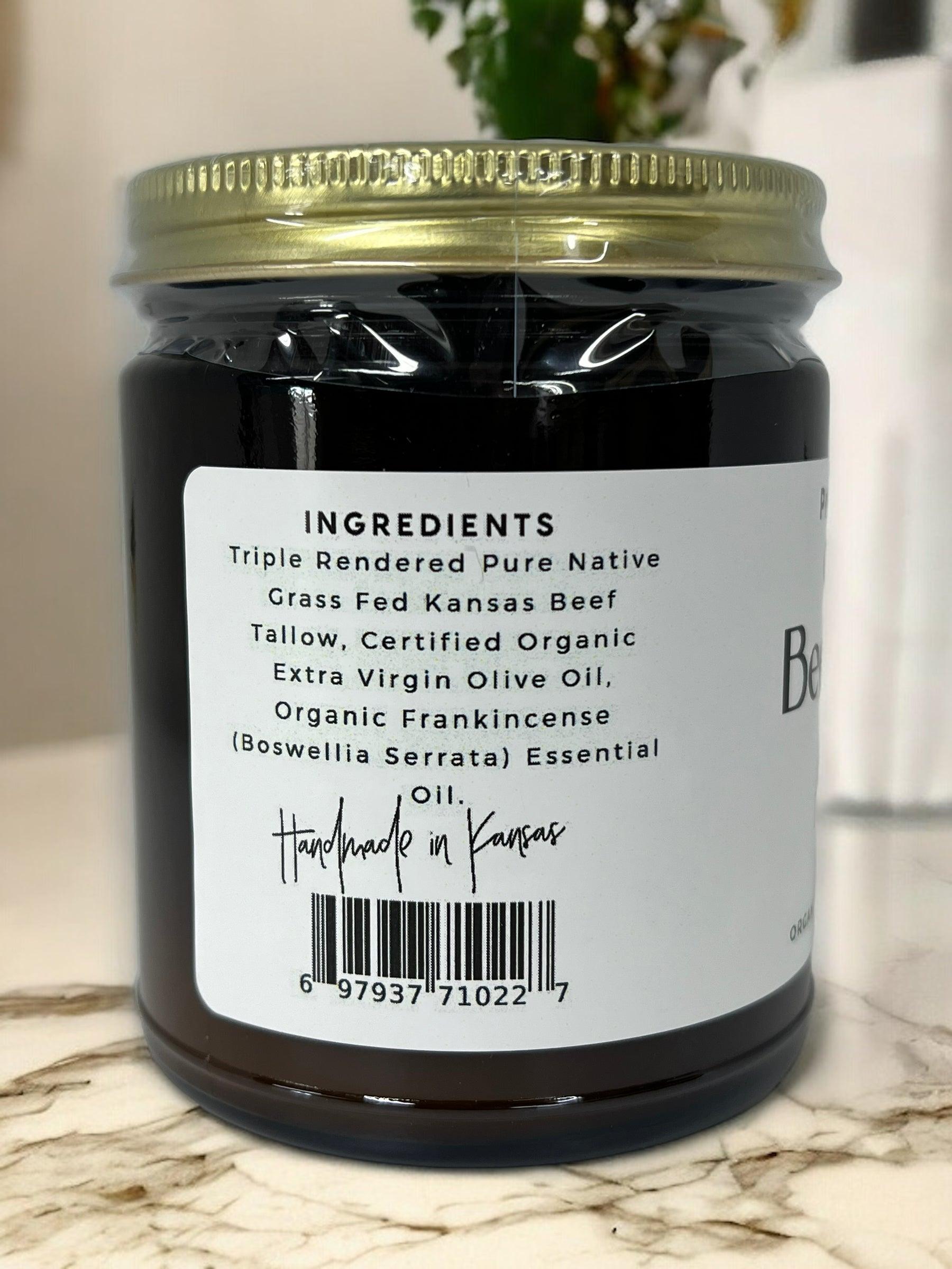 Grass Fed Beef Tallow Balm - 8 oz - Made in the USA