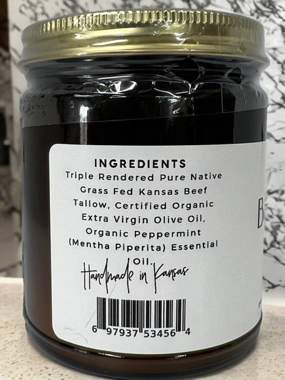 Grass Fed Beef Tallow Balm - 8 oz - Made in the USA