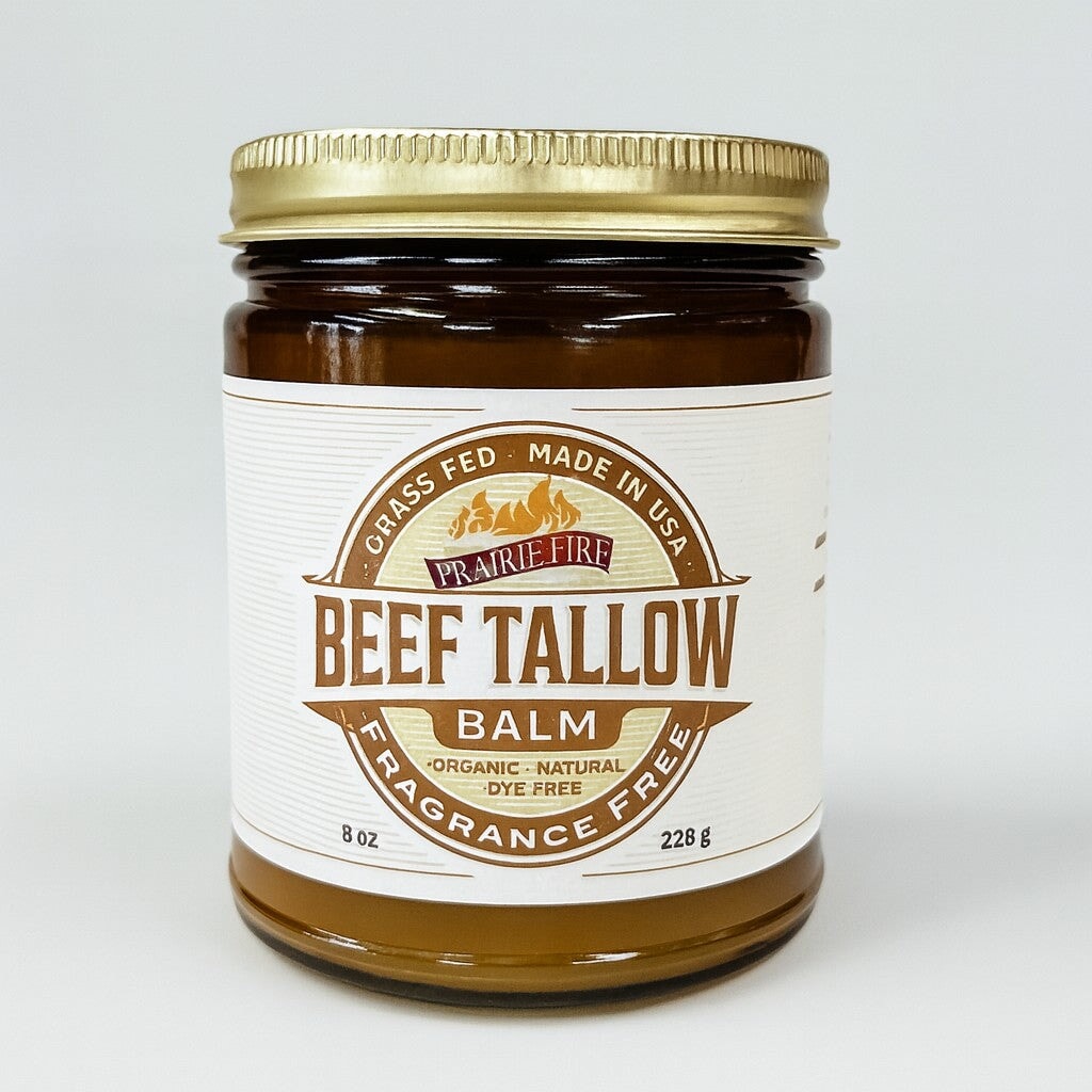 Grass Fed Beef Tallow Balm - 8 oz - Made in the USA