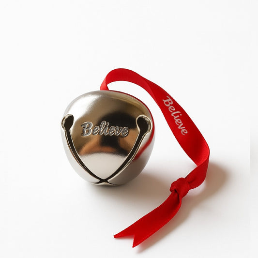 Believe Sleigh Bell Ornaments - Made in the USA