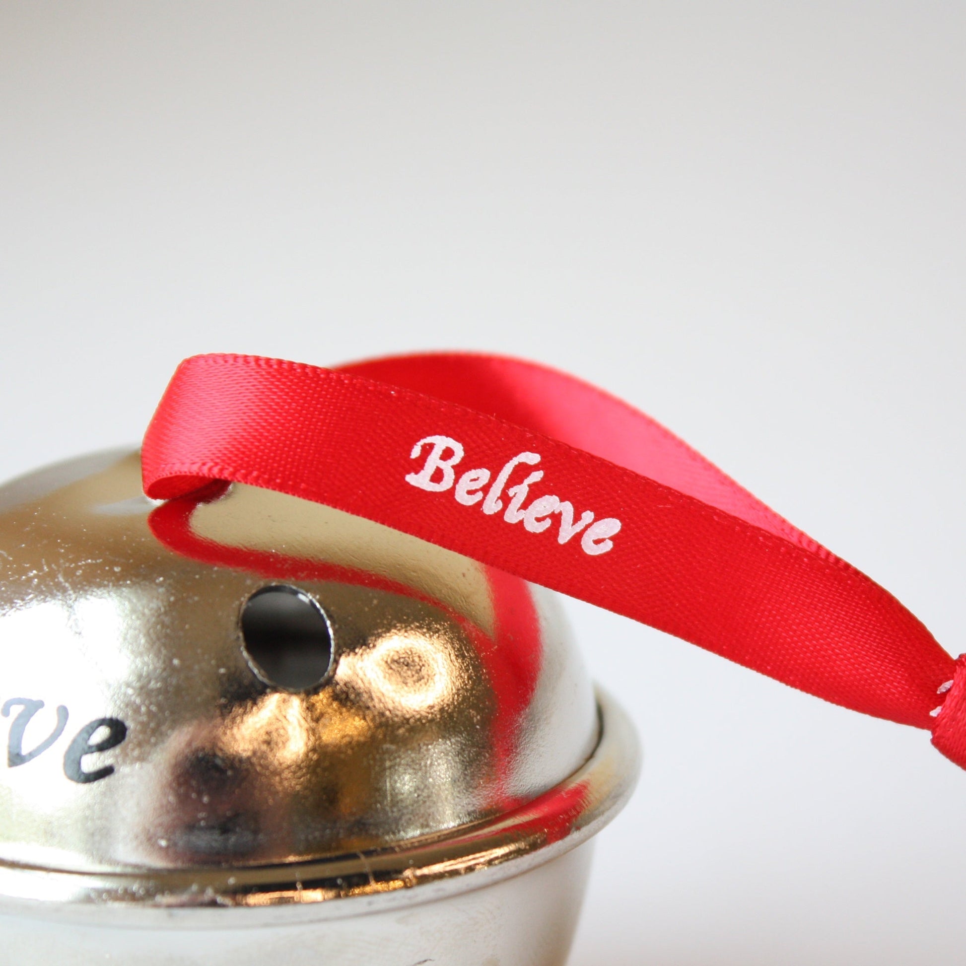 Believe Sleigh Bell Jumbo Ornaments - Made in the USA