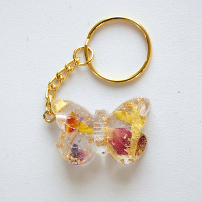Butterfly Flower Petal Keychain - Made in the USA