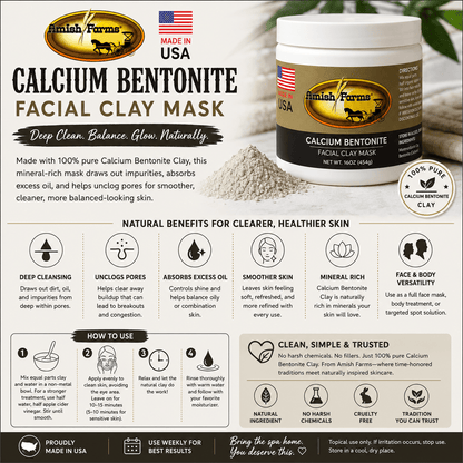Amish Farms - Calcium Bentonite Facial Clay Mask