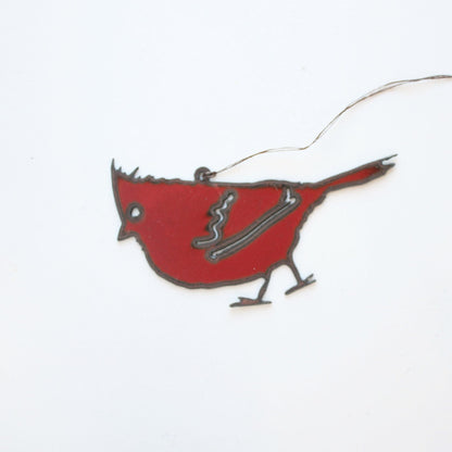 Recycled Metal Cardinal Ornament - Made in the USA