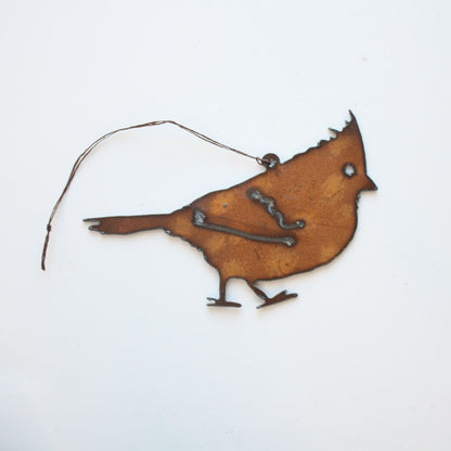 Recycled Metal Cardinal Ornament - Made in the USA