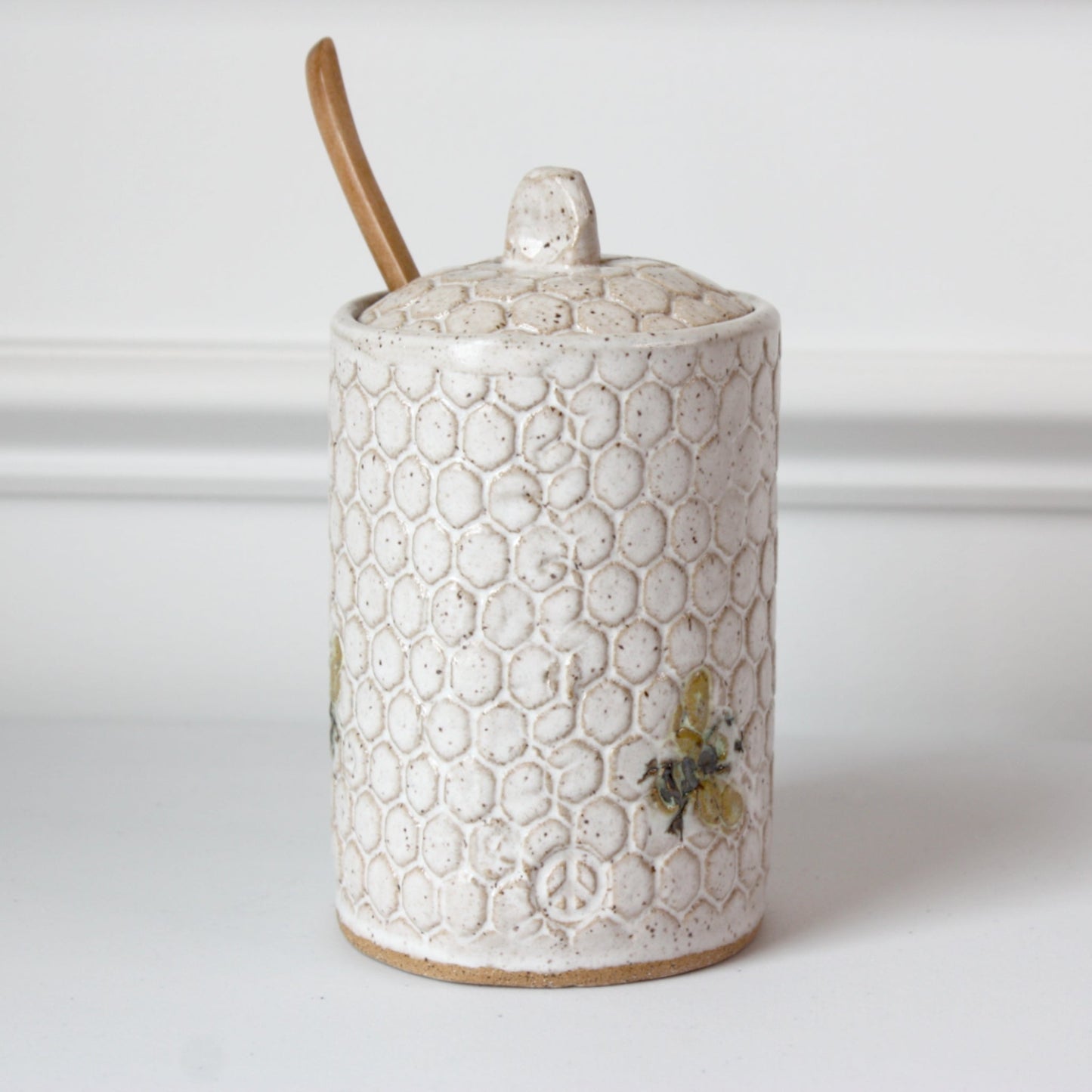 Bee Ceramic Honey Pot - Made in the USA