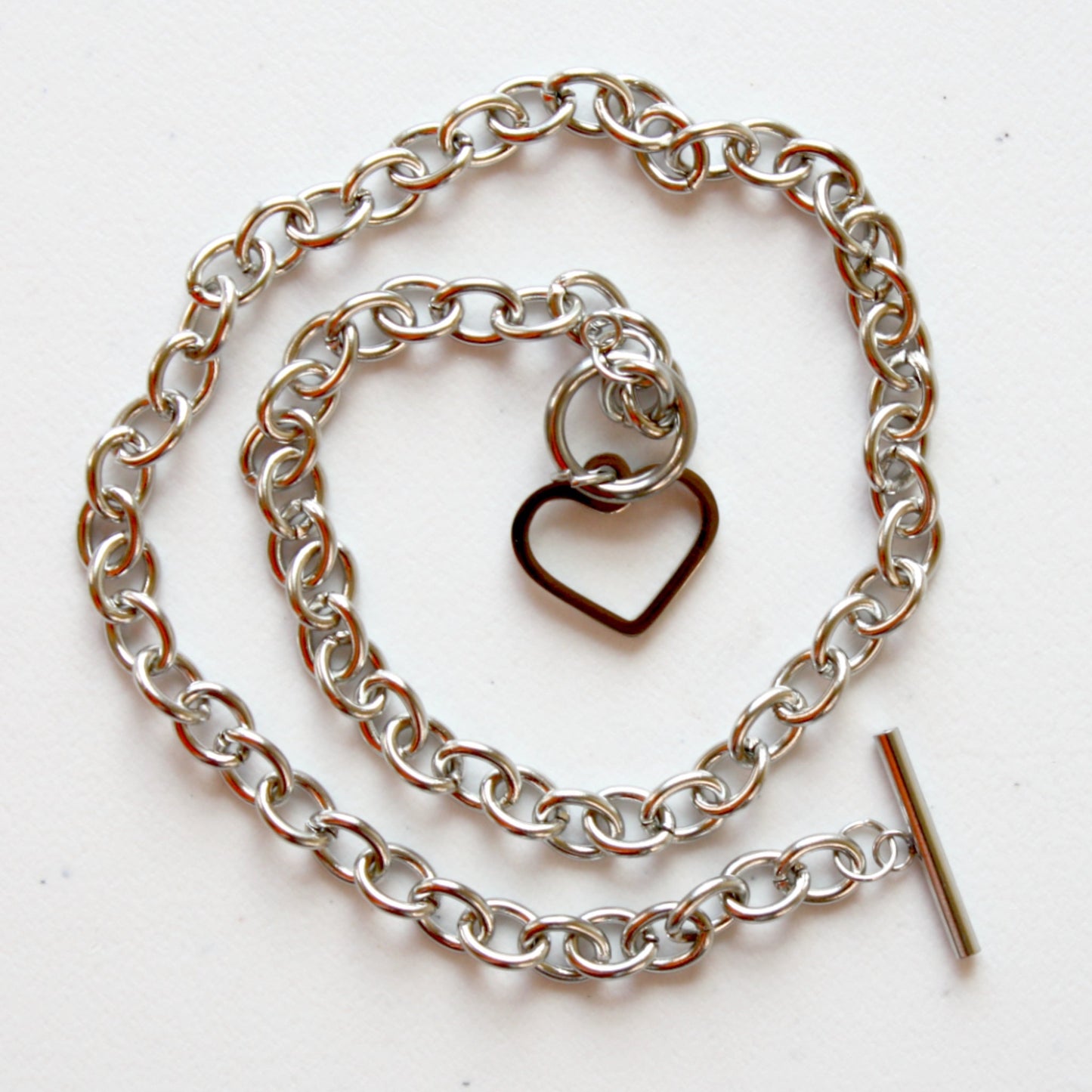 Chain Toggle Heart Necklace - Made in the USA
