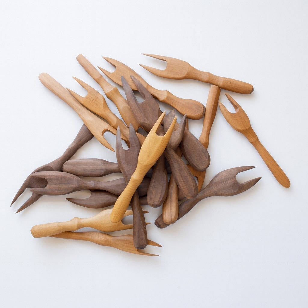Handmade Wood Charcuterie Fork - Made in the USA