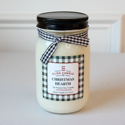 Homespun Soy Candle - Christmas Hearth - Made in the USA
