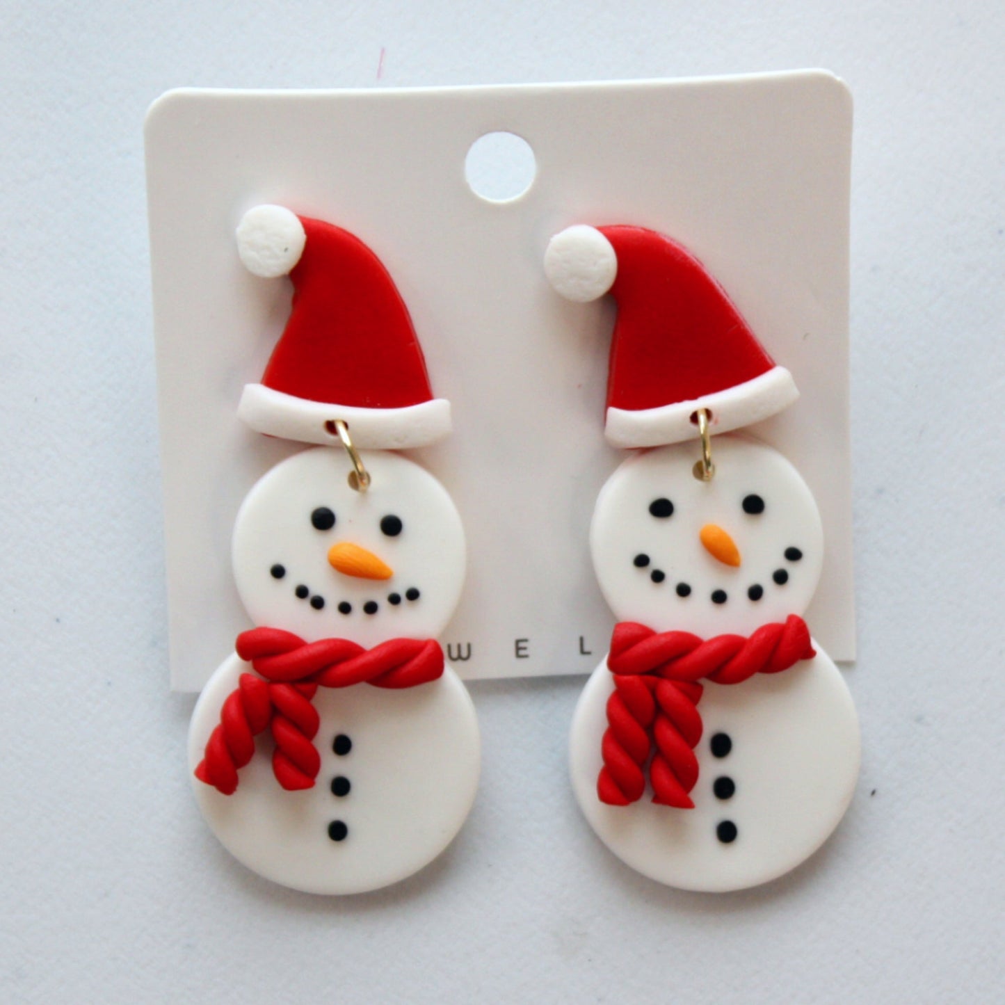 Christmas Snowman Earrings - Made in the USA