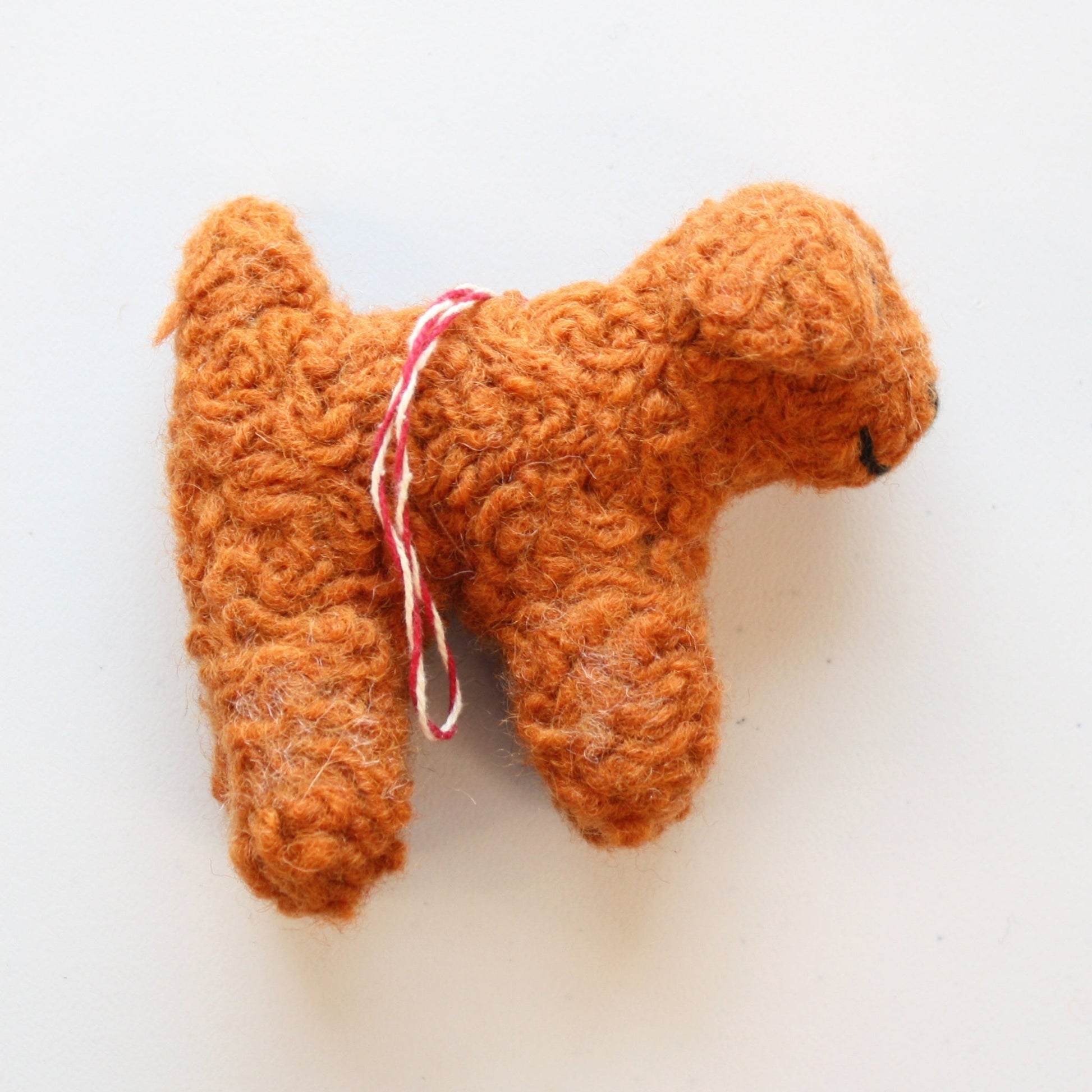 Felted Wool Curly Doodle Dog Ornaments - Made in the USA