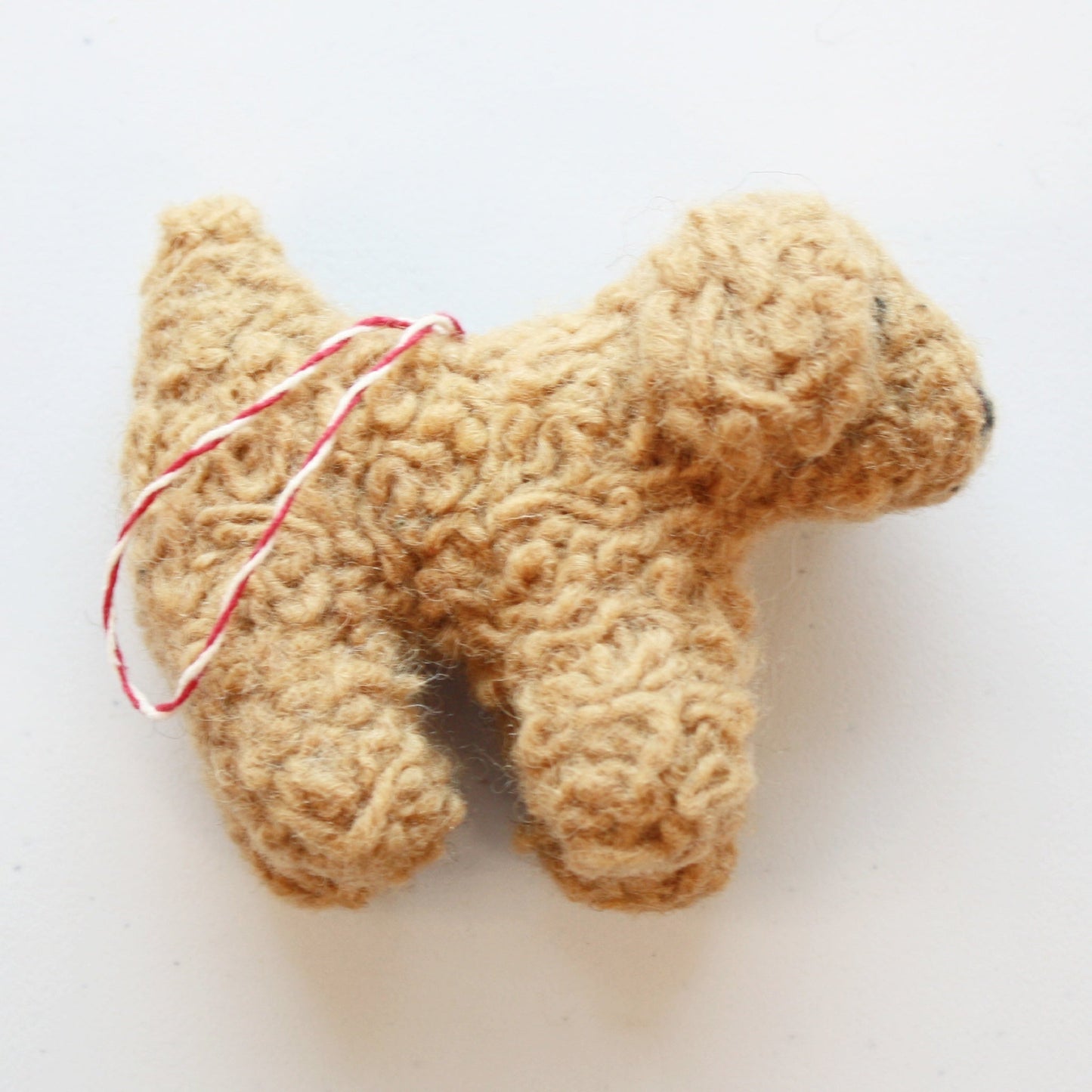 Felted Wool Curly Doodle Dog Ornaments - Made in the USA