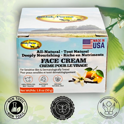 Amish Farms Nourishing Tallow Face Cream - Orange Vanilla