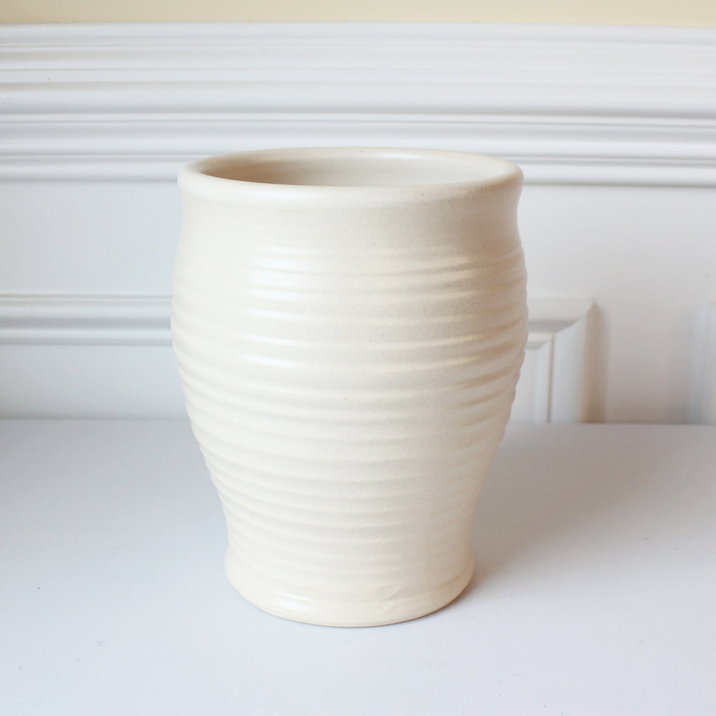 Farmhouse Large Pottery Utensil Holder - Made in the USA