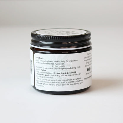 Grass Fed Skin Tallow Anti Aging Balm with Hyaluronic Acid - Made in the USA