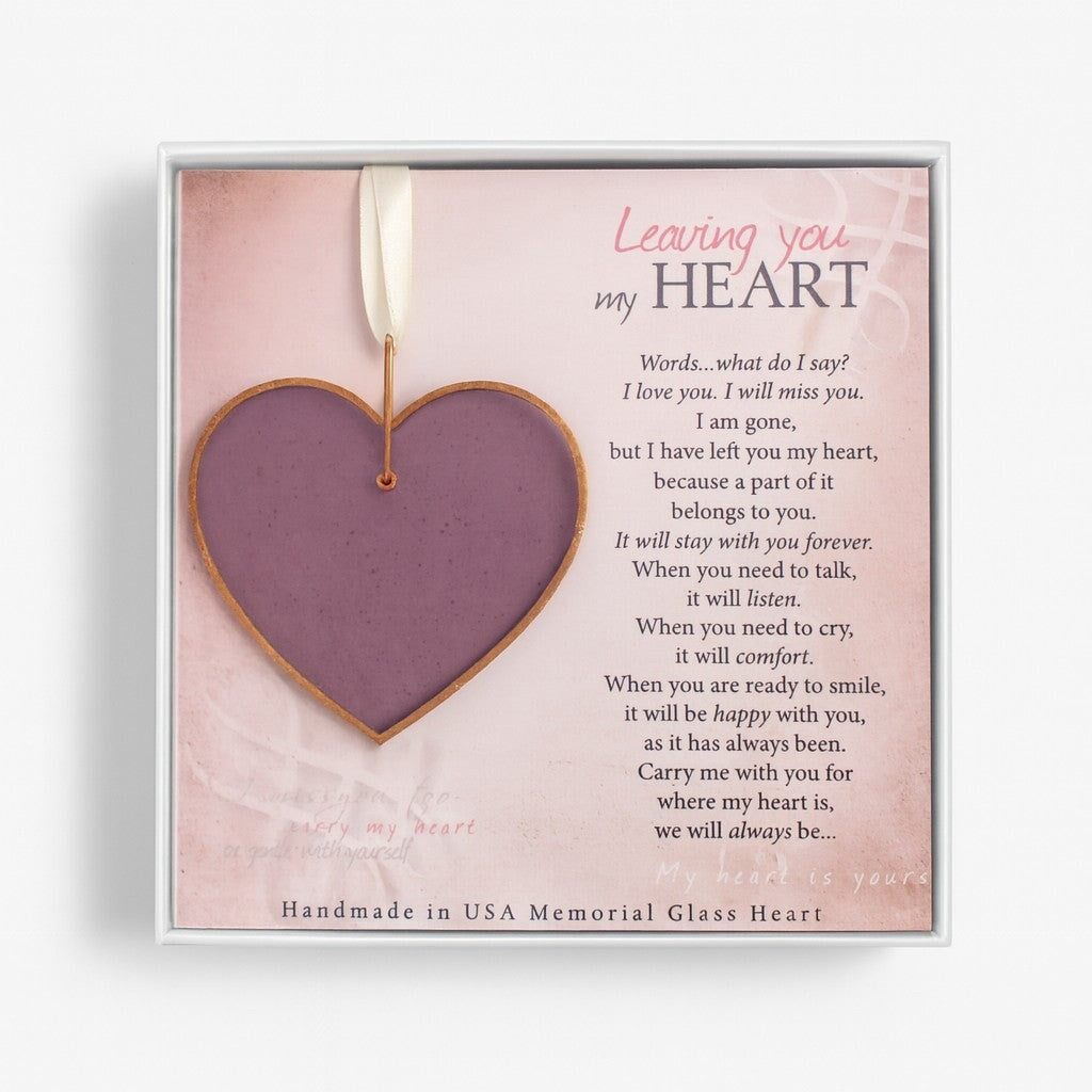 Leaving You My Heart Memorial Heart - Made in the USA