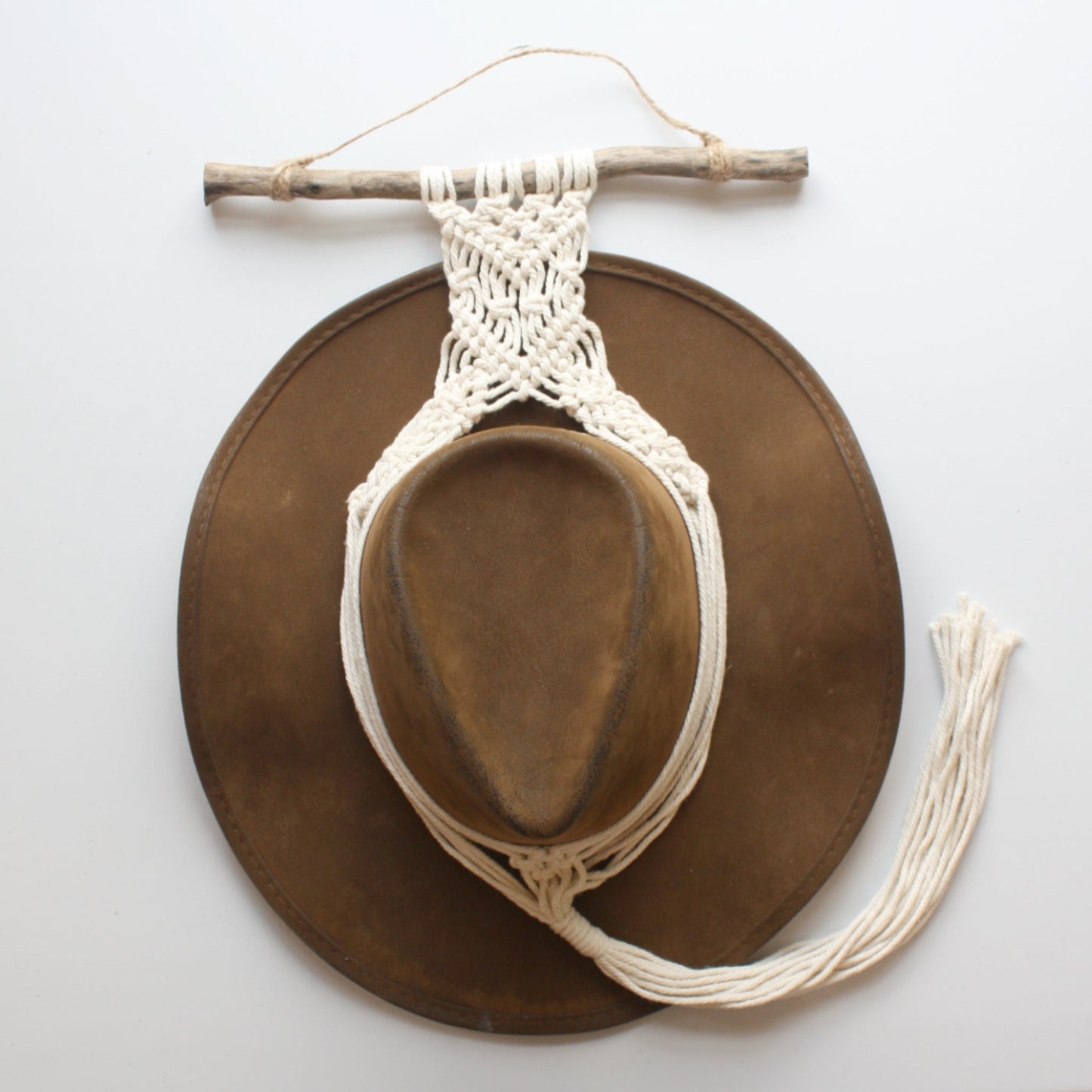 Macrame Boho Hat Hanger - Made in the USA