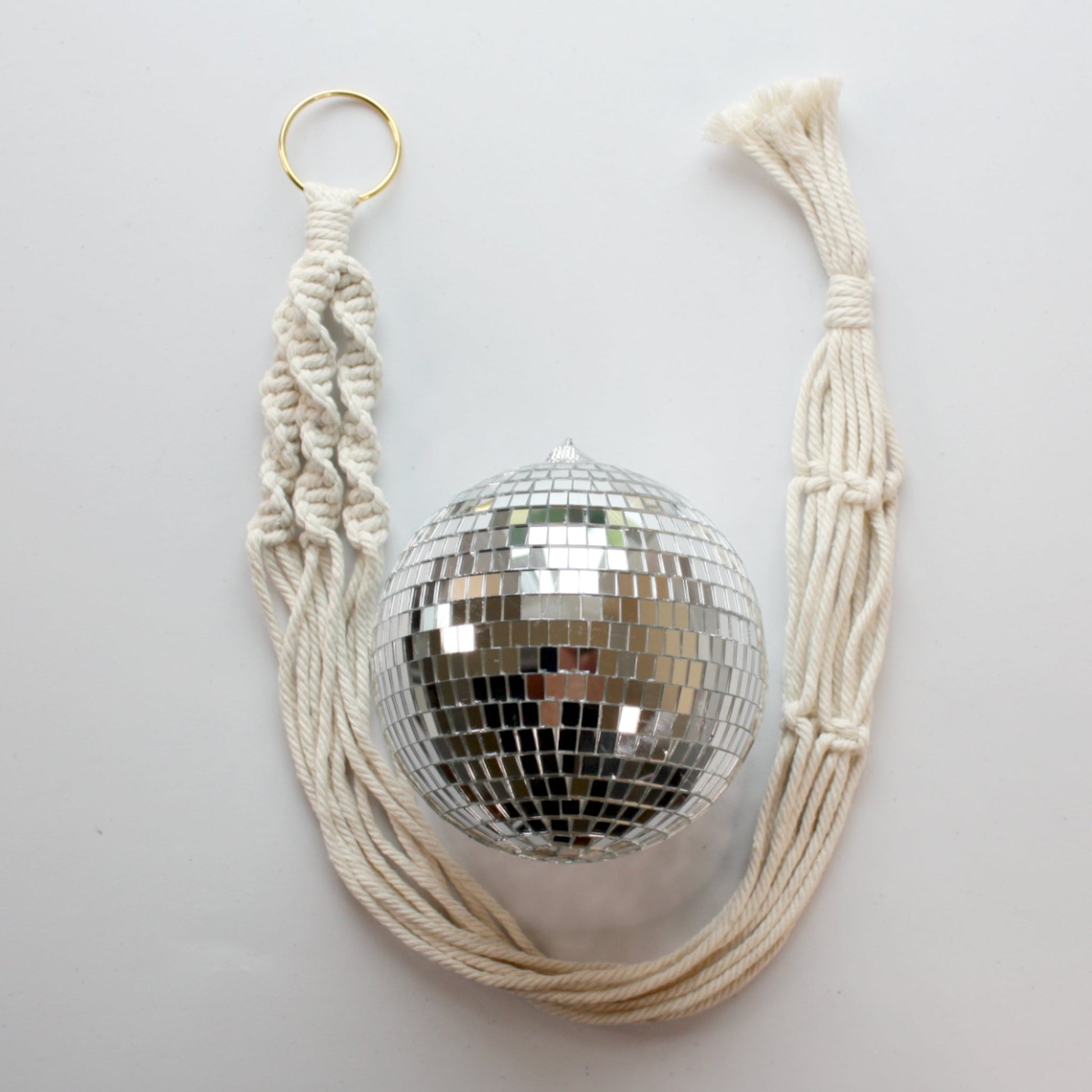Macrame Boho Disco Ball Hanger - Proudly Handmade in the USA