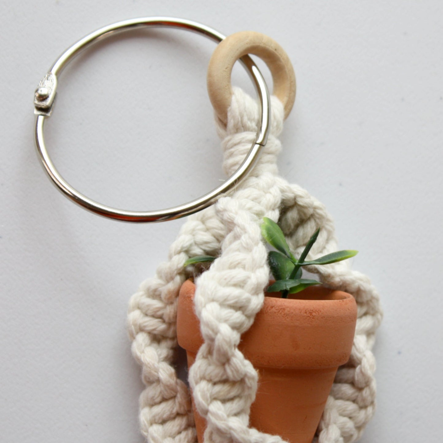 Macrame Boho Rearview Mirror Plant Hanger - Made in the USA