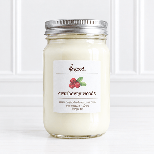 Mason Jar Soy Candle - Cranberry Woods