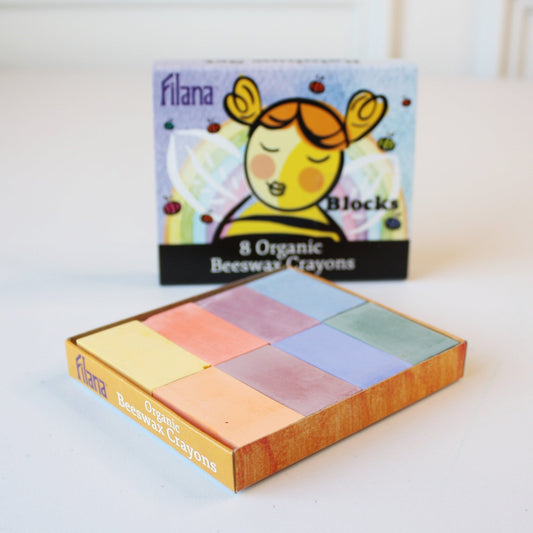 Organic Beeswax Crayons - 8 Color Blocks - Made in the USA