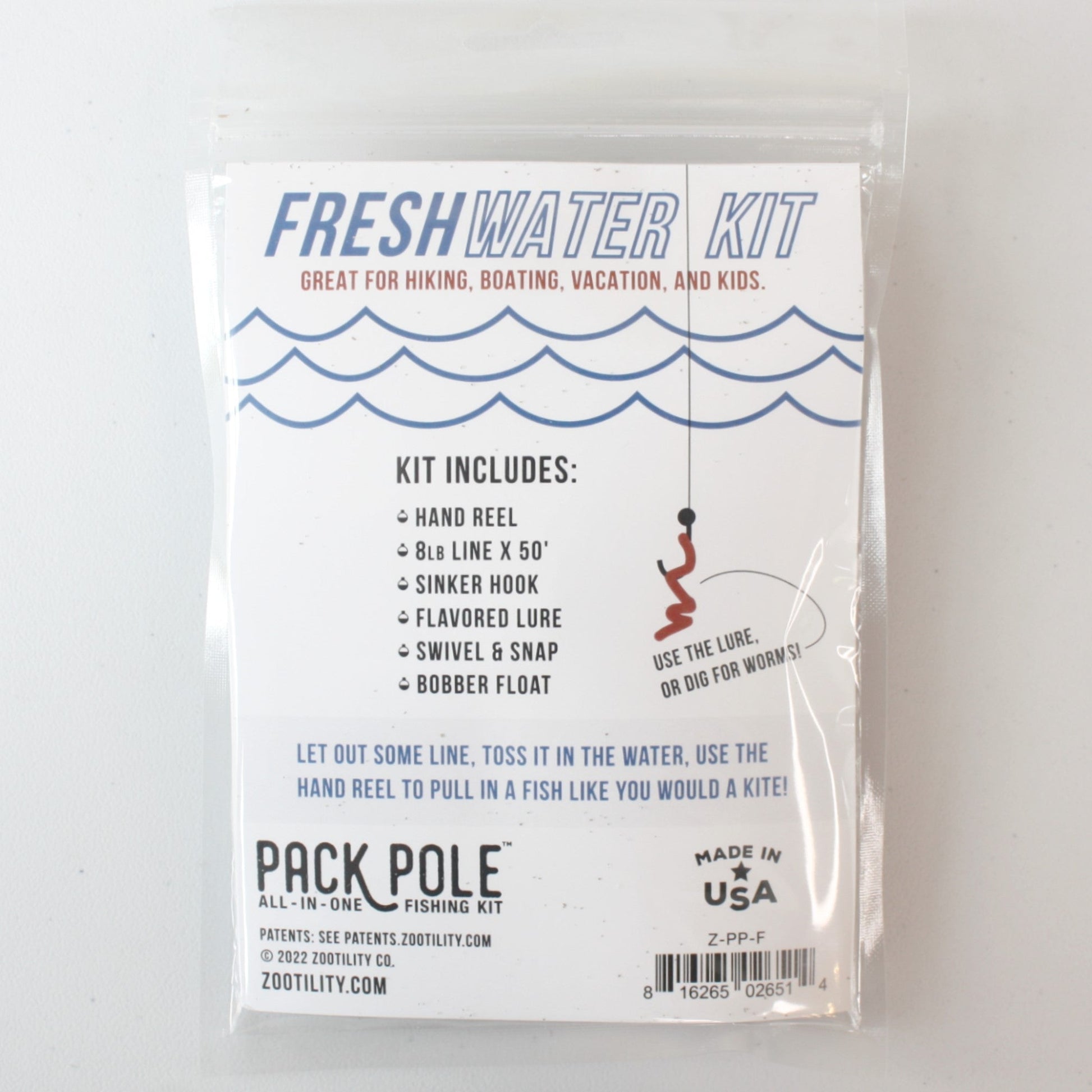emergency fishing reel Pack Pole Emergency Fishing Kit