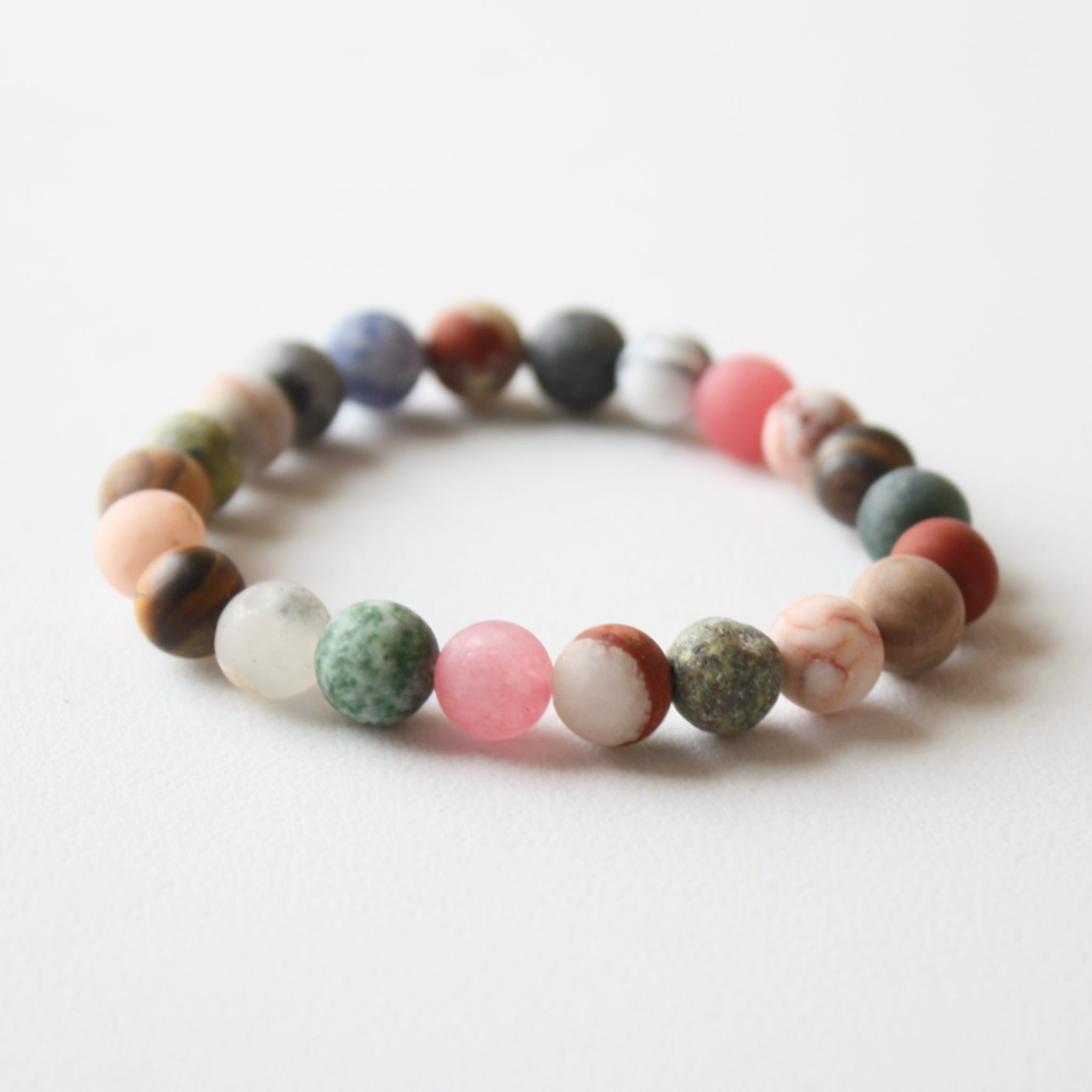 Planet Stone Beaded Boho Stretch Bracelet