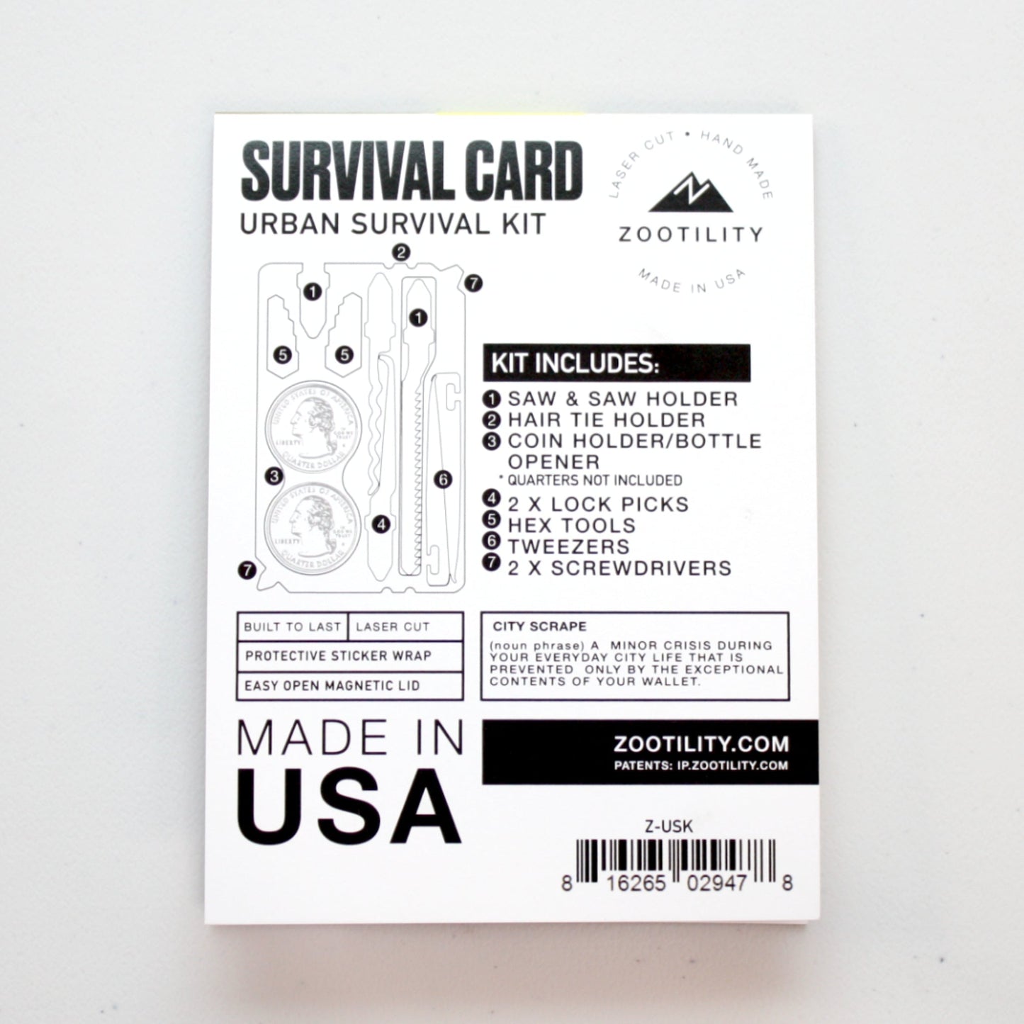 Pocket Urban Survival Kit - Made in the USA