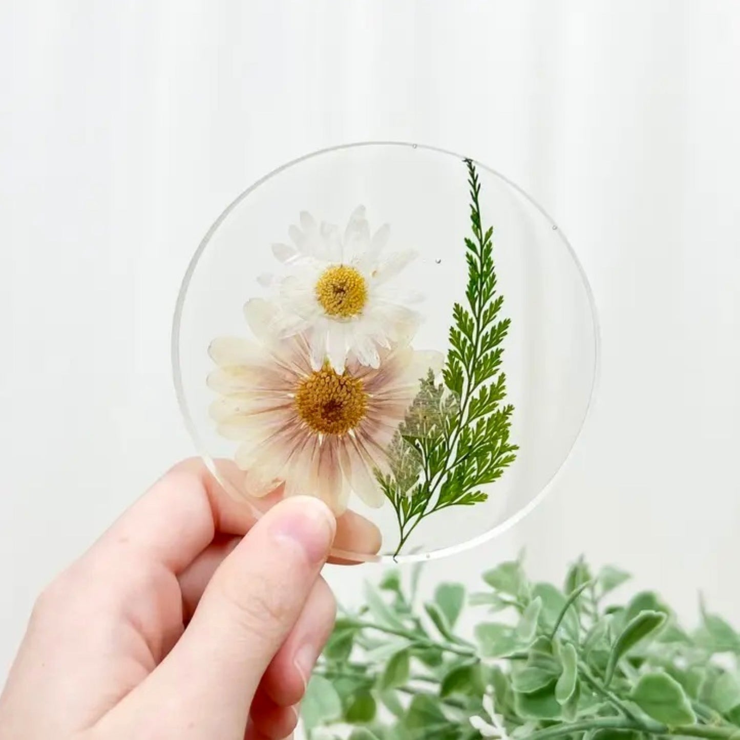 Pressed Flower Coaster - Made in the USA