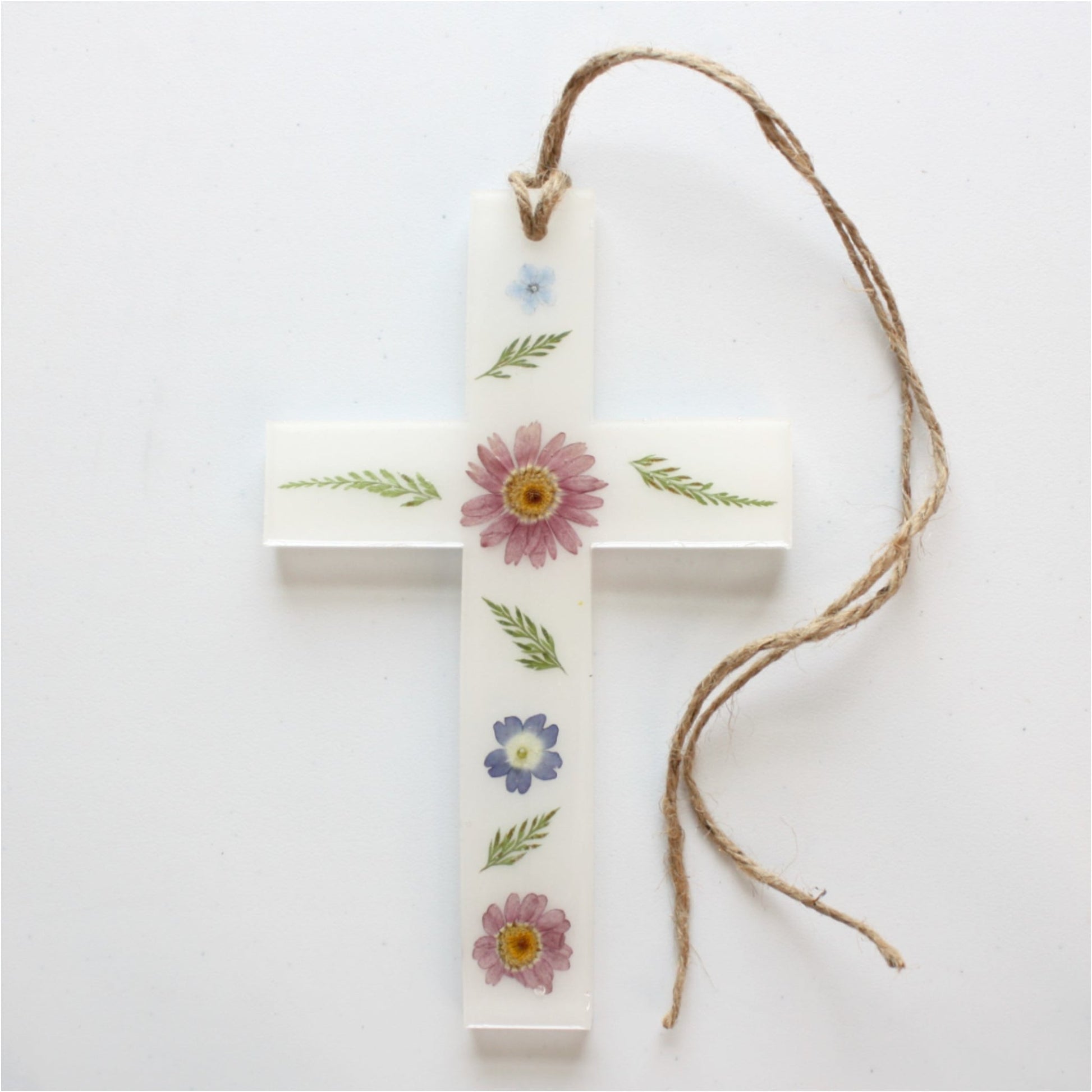 Pressed Flower Cross - Made in the USA